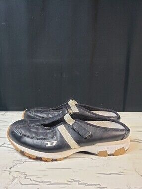 Diesel 'Cosmo' Vintage Y2K Hybrid Sneaker-Clogs in Black - Women's size 8.5